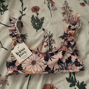 Floral bikini top